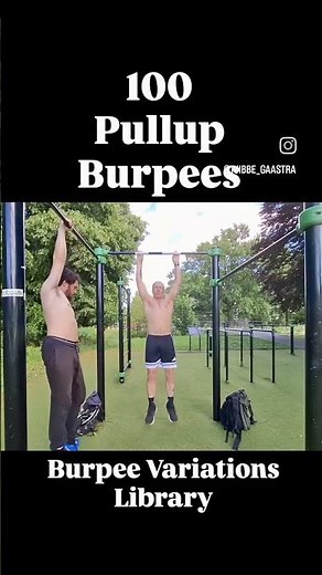 #34 100 Pullup-Burpees (On The Bar) | Burpee Variations Library #dutchdestroyer