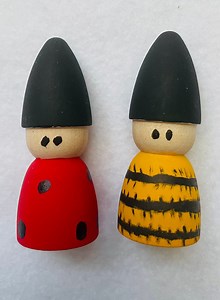 Ladybug Bumblebee Gnome Peg Doll Set - Etsy