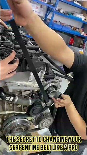 The Secret to Changing Your SERPENTINE BELT Like a Pro #shorts #mechanic #automobile