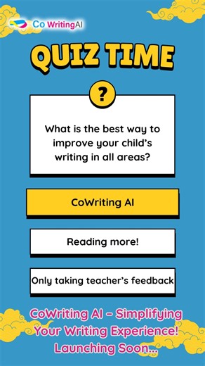 ✨ The way students improve their writing is evolving. CoWriting AI is redefining how children develop strong writing skills, across every area. This goes beyond “just reading more” or simply applying teacher feedback. We’re stepping into a new era of personalised, AI-powered writing feedback*, where each student receives clear, targeted insights tailored to their strengths and gaps — exactly when they need it. ✍️🤖 🚀 Launching soon. Follow us to be among the first to experience CoWriting AI and