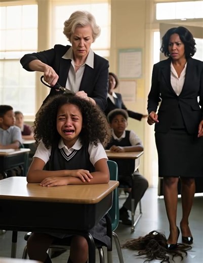 "The teacher, when she saw her student's long hair, took the scissors and cut it. But when the child's mother came to school, what happened next shocked everyone. The morning sun illuminated the classroom at the high school, reflecting off the floor. The child sat at the desk, calmly drawing and waiting for the lesson to begin. His thick, curly hair was a special distinction to him, reminiscent of his grandmother who called them “a wreath.” When the bell rang and the teacher entered, her gaze im