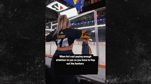 Jelly Roll's Wife Flashes Him at Hockey Arena