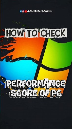 How to check PC performance score 👇