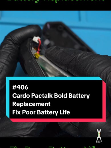Part 406 Cardo Pactalk Bold Battery Replacement - Fix Poor Battery Life #asmr #diy