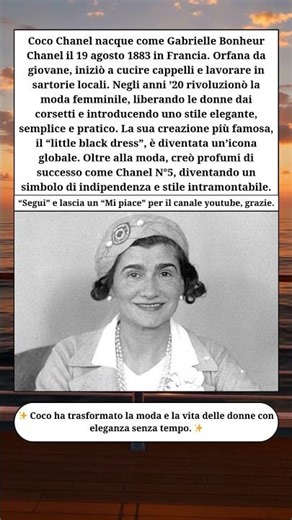 👗 Coco Chanel — icona di eleganza e rivoluzione nella moda