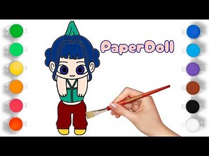 DIY Zoey Hanging Paper Doll | How to Make & Paint Zoey Paper Doll | Demon Hunters Kpop Craft