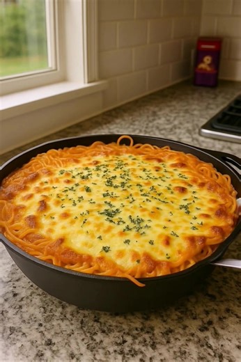 Baked Spaghetti Casserole Creamy, cheesy, and full of flavor — this baked spaghetti is one of those comfort meals everyone loves. It’s incredibly easy to make, yet it tastes like something you spent all day on. Perfect for family dinners, potlucks, or a cozy night in. Ingredients 12 oz spaghetti noodles 1 lb ground beef or Italian sausage 1 small onion, diced 2 cloves garlic, minced 1 jar (24 oz) marinara or spaghetti sauce 1 cup ricotta or cottage cheese 2 cups shredded mozzarella cheese ½ cup