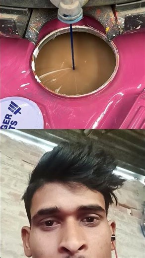 Butterfly Enamel oil paint mixed on machine to create RAL 1015 Light Ivory shade 🎨Smooth, creamy