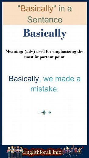 Basically meaning | Basically in a Sentence | Most common words in English #shorts