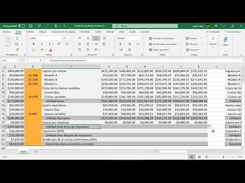 Proforma Income Statement with Excel
