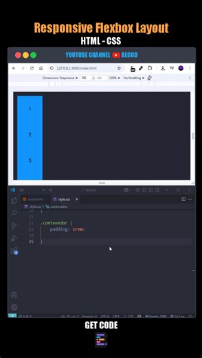 Responsive Flexbox Layout #tips #programación #csshtml