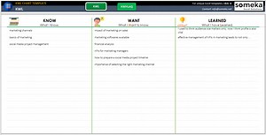 KWL Chart Excel Template