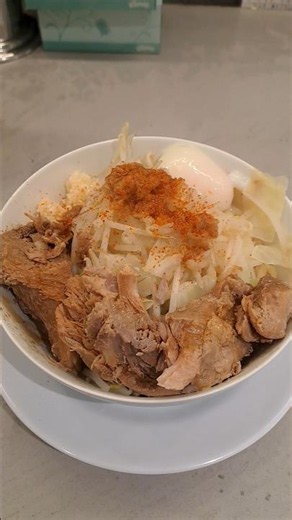 고기 마늘 듬뿍 비빔라멘 (지로계)