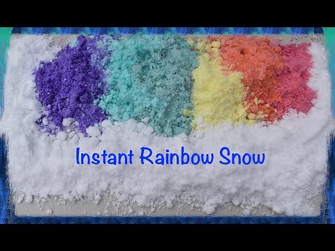 Instant Rainbow Snow | Instant Snow | How to make snow in a few seconds? | DIY Easy Science | STEM