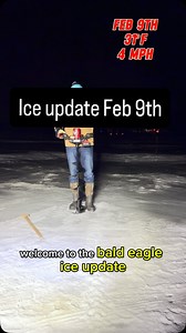 Bald Eagle ice update February 9th #baldeaglake #whitebearlakemn #iceupdate #whitebearlakemn | Adam Moore