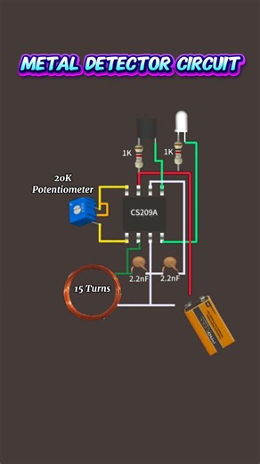 Metal/ Gold Detector Circuit... Diy Electronics Project #metaldetector #golddetector