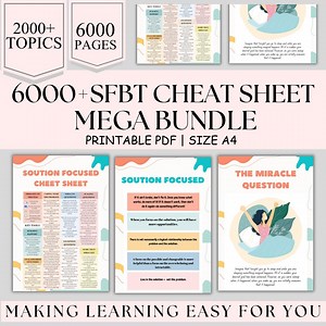 Solution Focused Cheat Sheet, Solution Seeking, Therapist Questions, Client Based Therapy, Miracle Question, Therapy Worksheets, Self Love - Etsy UK