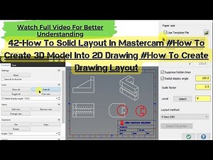 42-How To Convert 3D To 2D Drawing In Mastercam #Drawing Layout #How Create To Solid Layout