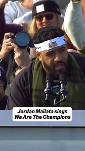 JORDAN MAILATA SINGING WE ARE THE CHAMPIONS AT THE PARADE🏆🦅 Jordan Mailata is a legend. 🦅 #Eagles #EaglesParade #FlyEaglesFly | Brotherly Love Nation