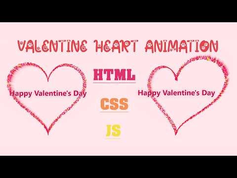Amazing Valentine Heart Animation Coding tutorial | HTML | CSS | JS