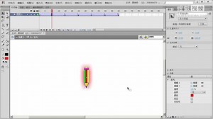 flashCS6入门视频教程第9课《彩色小铅笔发光与模糊的动画》栗子制作