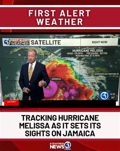 Meteorologist Scot Haney said #HurricaneMelissa had 175 mph sustained winds as of Tuesday morning. | WFSB - Channel 3 Eyewitness News
