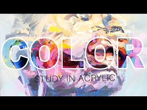 How to PAINT A COLORFUL ABSTRACT PORTRAIT with a rainbow palette.