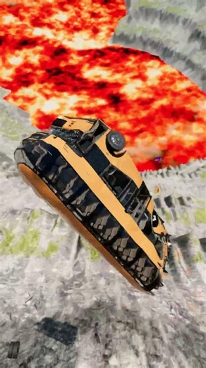 Bus vs Giant Lava Pit – BeamNG.drive 85 #beamng #shorts #beamngdrive #truck #automobile #usa #india