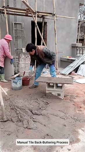 Manual Tile Back Buttering Process