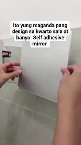 Napakagandang pang design sa kwarto sala at banyo. Self adhesive mirror... #selfadhesivemirror #foryou #followers #friends #nonfollowers | Tito Pards