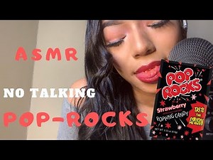 ASMR- POP-ROCKS EATING SOUNDS ,  (crunchy & fizzy sounds)