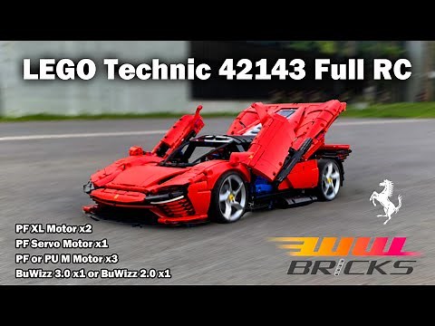 Full RC Mod｜Building a motorized masterpiece: LEGO Technic 42143 Ferrari Daytona SP3 with Motors