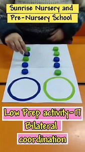 Low Prep activity series Activity - 17 Material required -bottle caps of any two colours , matching circles drawn on paper. Learning objective - focus building, eye hand coordination, bilateral coordination. #sunrisenurseryschool #sunriseldh #bestpreschoolludhiana #bestplayschool #playschoolactivities #earlylearning #playbasedlearning #bestschoolinludhiana #earlyeducation #colourreinforcement #focusbuilding #lowprepactivities | Sunrise Nursery School