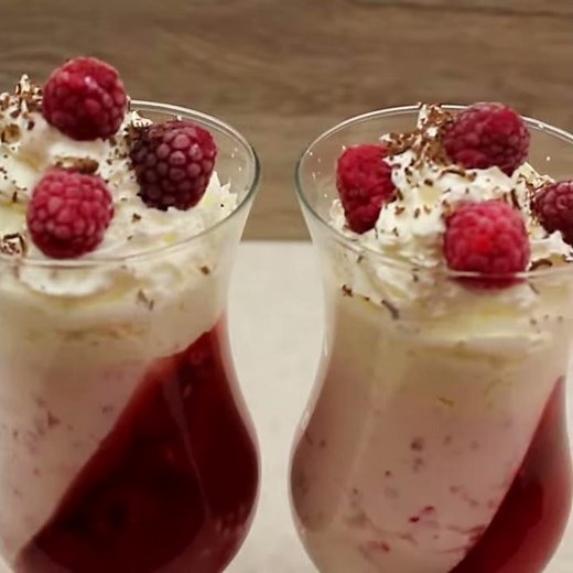 Raspberry Parfait | Parfait Recipe | How To Make Parfaits | Raspberry Dessert - Recipe Videos