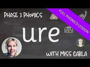 URE 'ure' sound - LEARN to READ and WRITE Phase 3 Phonics Lesson TEACH English letters and sounds