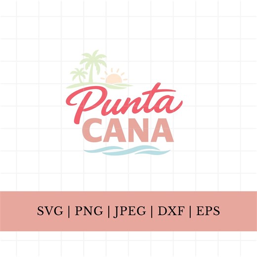 Punta Cana Svg Png, Tropical Vacation Shirt Design, Beach Trip Cut File, Cricut Silhouette - Etsy