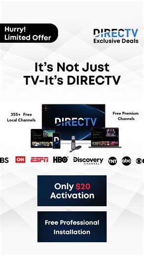 Looking for the ultimate TV package? Here's why this DirecTV deal is unbeatable: ✅ Access to top-tier channels like HBO, ESPN, Discovery, and CBS ✅ Just $79.99/month for all your favorite shows, movies, and sports ✅ Limited-time $20 activation fee — no hidden costs ✅ Nationwide coverage and professional installation included ✅ Sports lovers, movie buffs, and families — everyone’s covered 📞 Call 878-789-7811 or visit satellitetvexclusiveoffers.com now. 👉 Don’t miss this exclusive, limited-time 