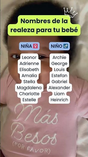 Nombres de la realeza para tu bebé