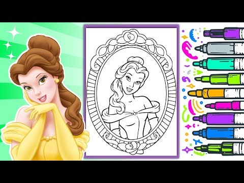Princess Belle Coloring Pages for Kids | Disney's Beauty and the Beast!