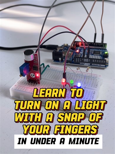 Learn to turn on a light with a snap of your fingers in under a minute #arduino #Wizrobotics