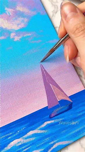 “Afterglow“ Easy Painting Idea for Beginners #art #paintingidea #canvas