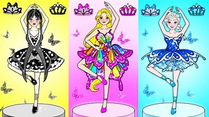 135K views · 2.3K reactions | Paper Dolls Dress Up - Black, Pink And Blue Barbie Ballet Dresses - Barbie Contest Handmade #woadollcrafts #paperdoll #paper #doll #woavideos #woadiy #woacrafts #paperdolls | WOA Bricks Technic | Facebook