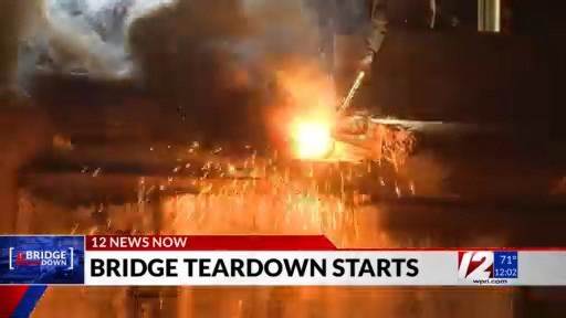 Demolition work underway on Washington Bridge