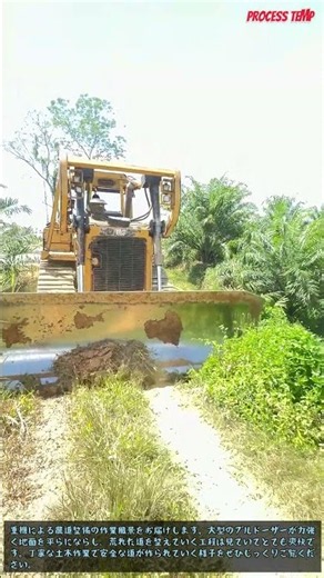 大型ブルドーザーで農道を整地する土木作業 #Bulldozer #Earthmoving #RoadConstruction #HeavyMachinery #CivilEngineering