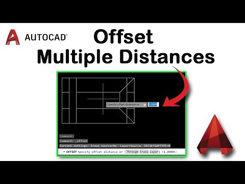 How to offset multiple distances in AutoCAD