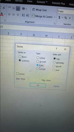 automatic date using the Fill function in Excel #excel #excelforbeginners