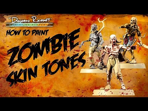 How to paint Zombie (Deadwalker) Skin Tones for Warhammer, Zombiecide and the Walking Dead.