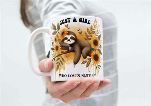 Sloth Mug Wrap 11 Oz & 15 Oz Mug Wrap Coffee Mug Png 3D Mug Wrap Sublimation Designs Digital Download Instant Download - Etsy
