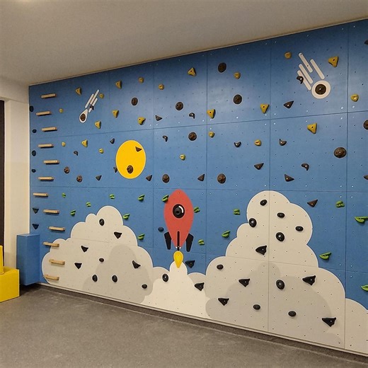 Rock Climbing Wall – Wooden Indoor Play Wall for Kids Room |colorful Light Rocket Design, Custom Made, Climbing Holds Included - Etsy