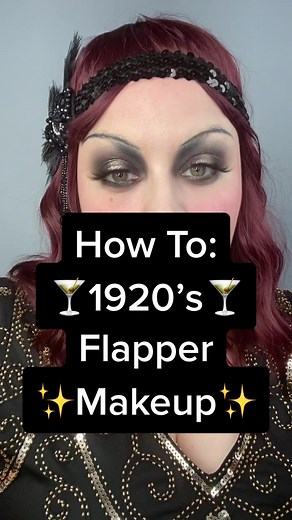 1920’s Flapper 🍸🖤 The process… #makeup #makeuptutorial #flapper #1920smakeup #flappermakeup #makeuphowto #halloweenmakeup #makeuptiktok #eyeshadow #eyemakeup #costumemakeup #halloweencostume